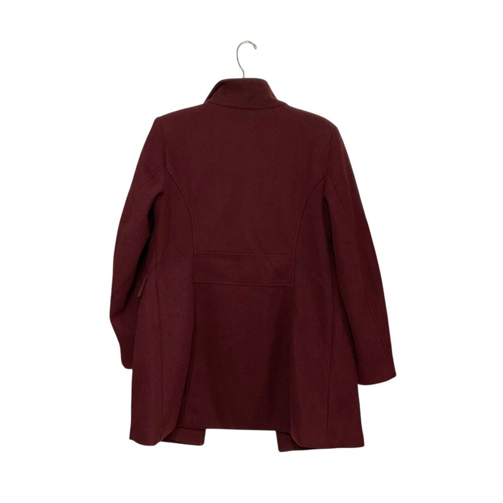 Vince Camuto Womens Full Zip Jacket Coat Dark Red Size Medium High Neck Pockets - Picture 3 of 10